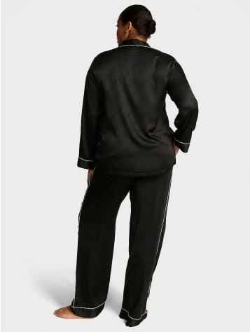 Glazed Satin Long Pajama Set