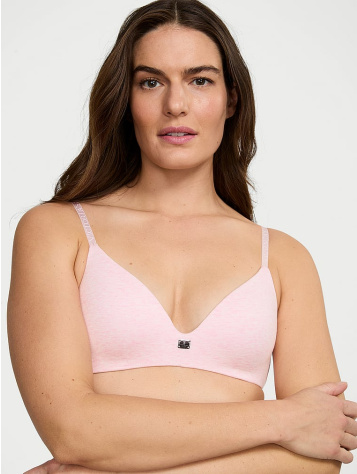 Cotton Logo Hardware Lightly Lined Wireless Bra