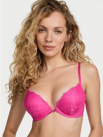 Bombshell Add-2-Cups Rose Lace Push-Up Bra