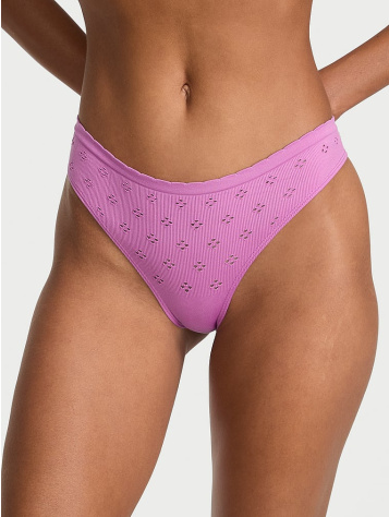 Seamless Eyelet Thong Panty