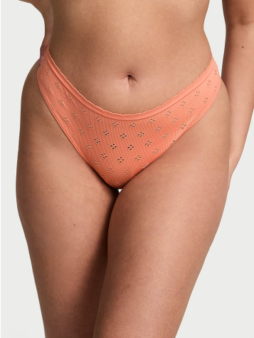 Seamless Eyelet Thong Panty