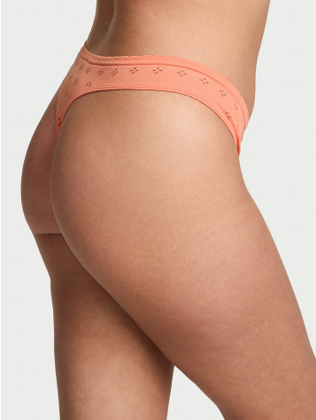 Seamless Eyelet Thong Panty