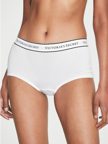 Cotton Brief Panties with Logo