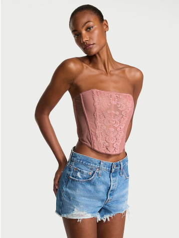Vintage Blossom Strapless Corset Top