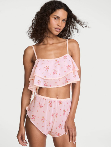 Wisteria Sheer Chiffon Flutter Cami Set